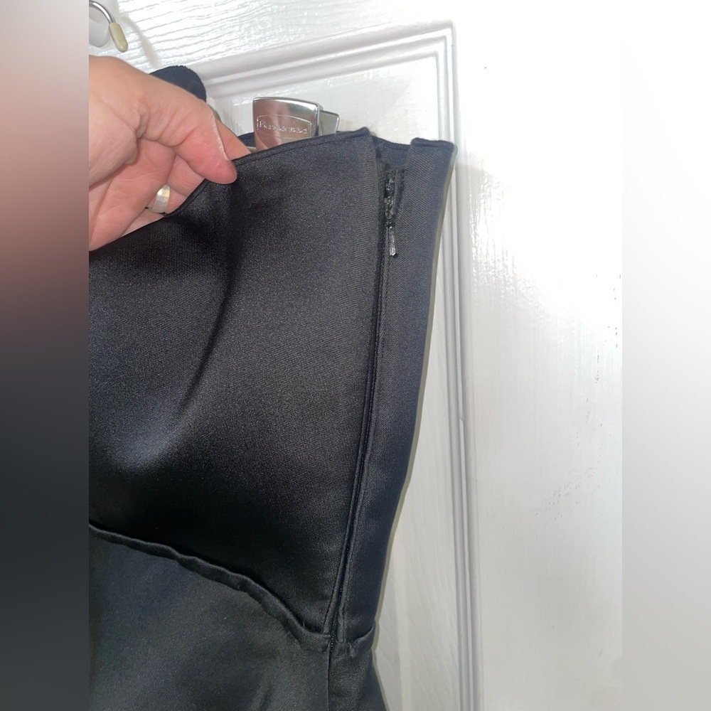 Max Mara Italy Pianoforte Dress 8 Black Cocktail Party Black Tie Silk Prom - Picture 12 of 15